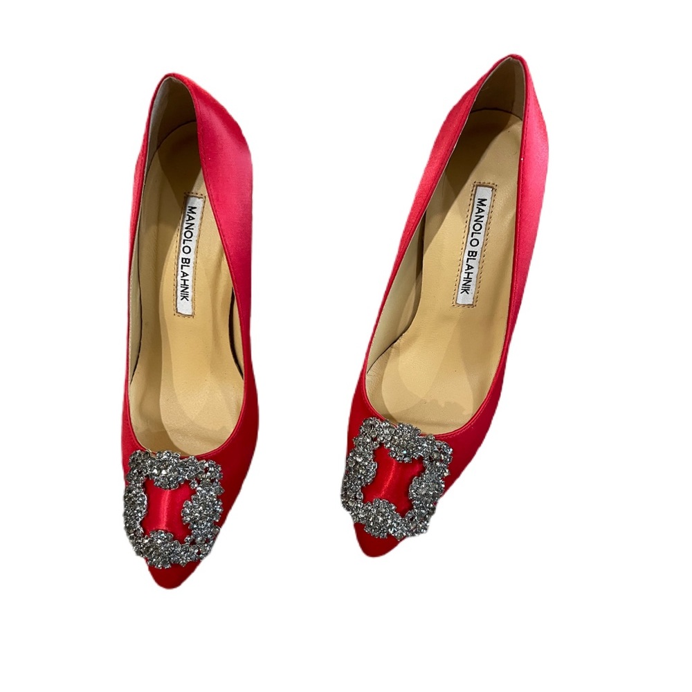 Manolo sex in the city heels in red size 35 (5.5-6)